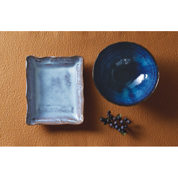 萩焼　翔　角皿　白釉のサムネイル画像2