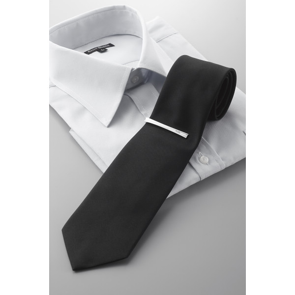 礼装用ネクタイ　黒　朱子織のサムネイル画像1