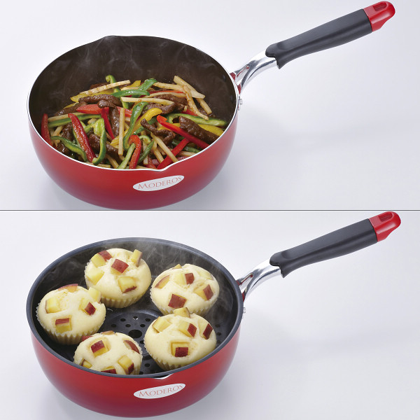 モデロス　ガラス蓋付スーパーディープパン（２４ｃｍ）目皿付のサムネイル画像1