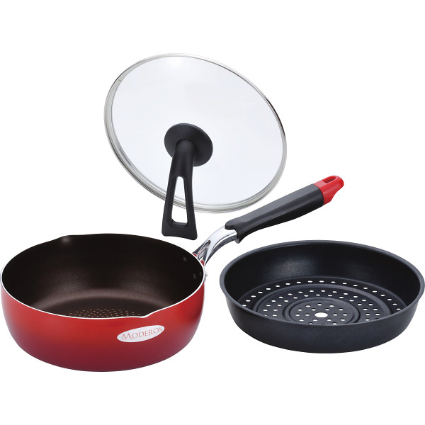 モデロス　ガラス蓋付スーパーディープパン（２４ｃｍ）目皿付のサムネイル画像2