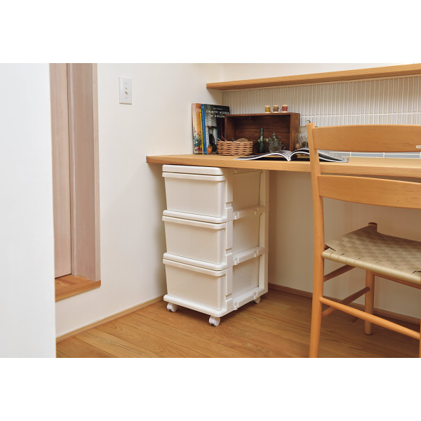 引出しユニット収納チェスト3段ホワイト | シャディギフトモール