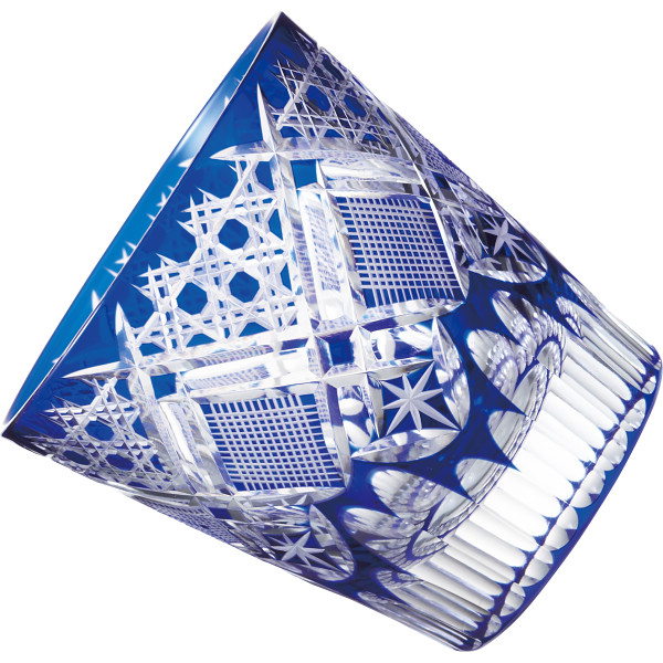 江戸切子　八角籠目　ペアオンザロックグラスのサムネイル画像1