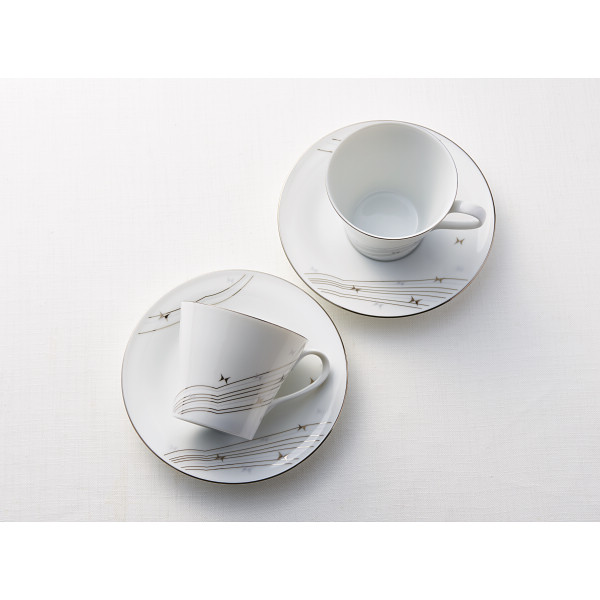 ハナエモリ　リプル　コーヒー碗皿５客セットのサムネイル画像1