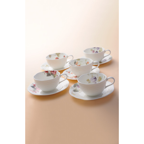ナルミ　ルーシーガーデン　アソートティー・コーヒー碗皿５客セットのサムネイル画像5