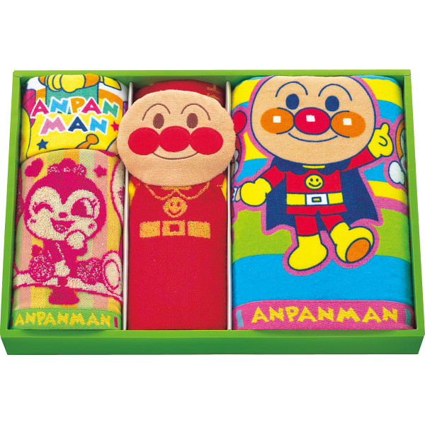 アンパンマン　パペット・バス・フェイス・ウォッシュタオルセットの商品画像