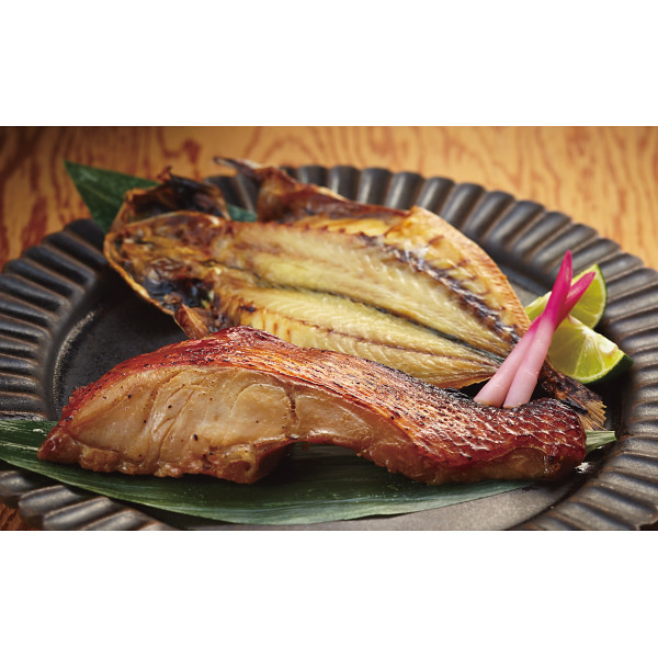 静岡県産　金目鯛の味噌漬＆あじ干物セットのサムネイル画像1