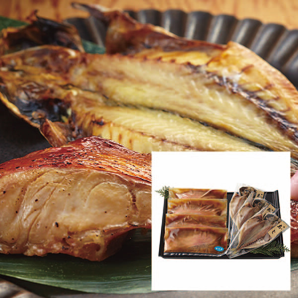 静岡県産　金目鯛の味噌漬＆あじ干物セットの商品画像