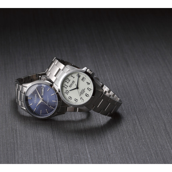 １０気圧防水日本製メンズ腕時計 ブルーのサムネイル画像1