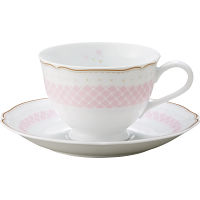 ノリタケ　デイジーベル　ティー・コーヒー碗皿 ピンク 