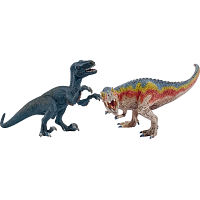 ティラノサウルス・レックスとベロキラプトル（小）