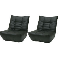 座椅子　ローマ２個組 ブラック 