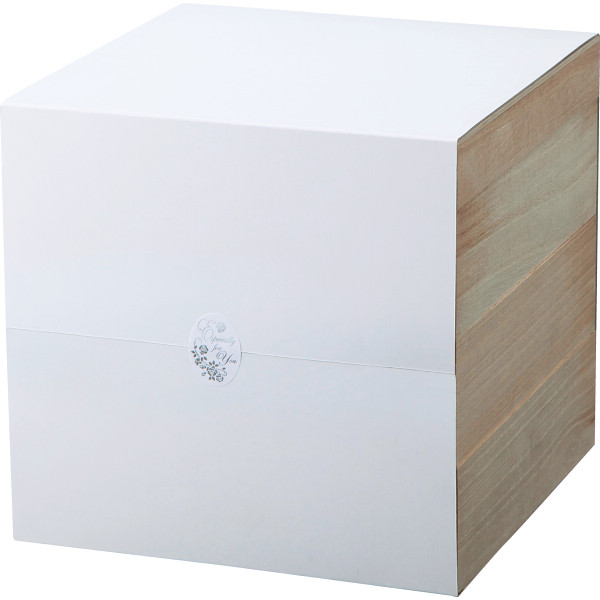 「幸せの宝箱」三段重ね　日本製風呂敷包み 朱のサムネイル画像1