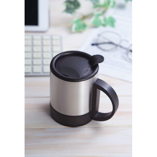 ハイテク　フタ付ステンレスマグのサムネイル画像1