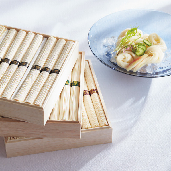 手延素麺揖保乃糸　三段重　３０束のサムネイル画像1