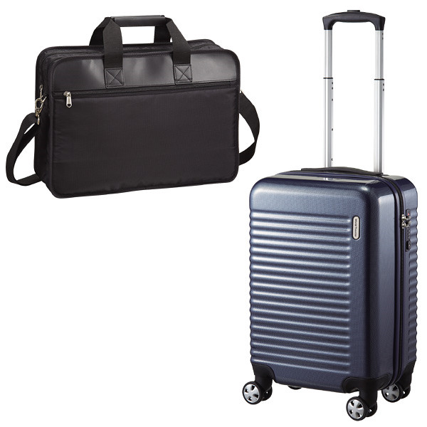 エース製 ビジネスバッグ＆スーツケースセットネイビーカーボン | シャディギフトモール