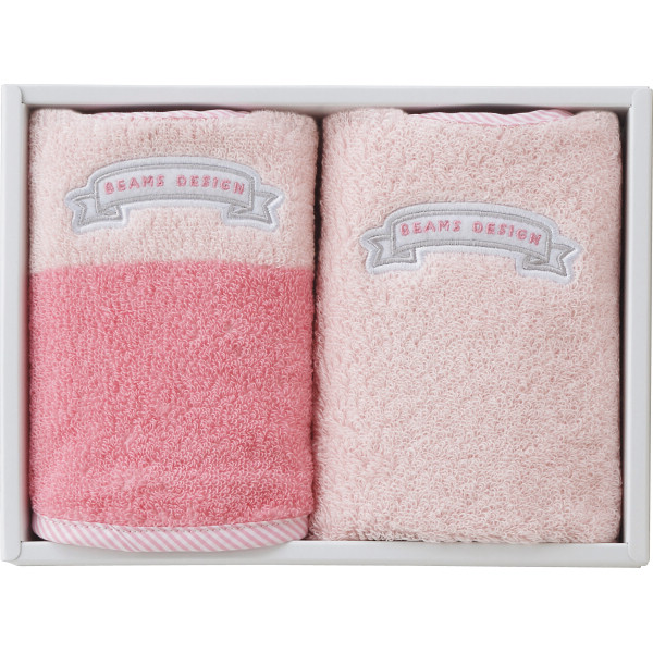 ＢＥＡＭＳ　ＤＥＳＩＧＮ　スタイ・ウォッシュタオルセット ピンクの商品画像