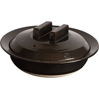 萬古焼　羽釜の土鍋（黒）