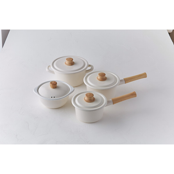 富士ホーロー　コットン　ミルクパン（１４ｃｍ） ホワイトのサムネイル画像2