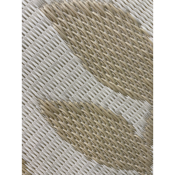 日本製水洗いできるい草風カーペット（リーフ） アイボリーのサムネイル画像1