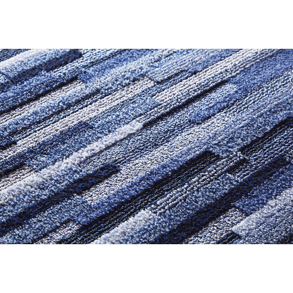 日本製レンガ調カーペット ブルーのサムネイル画像1