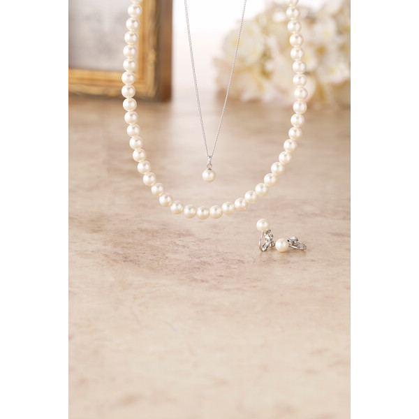 ユミジェンヌ　７ｍｍシェルパール３点セット ホワイトのサムネイル画像1