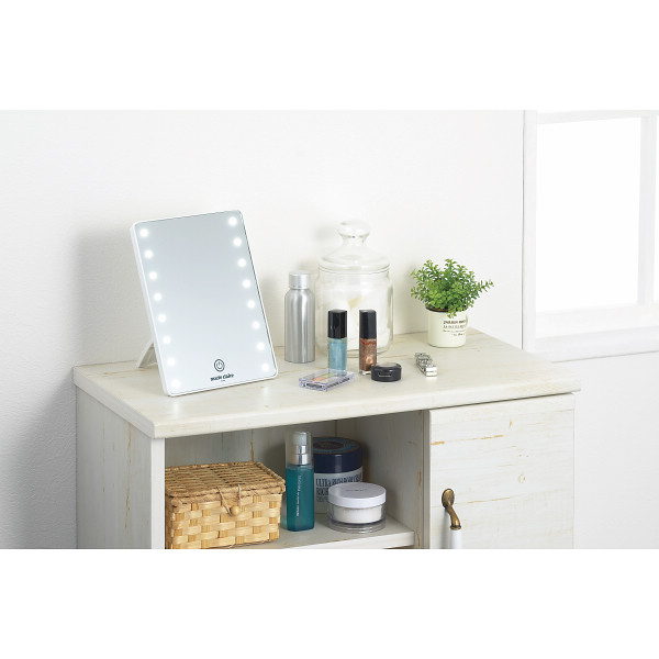 マリ・クレール　ＬＥＤライト付卓上ミラー・スクエアのサムネイル画像1