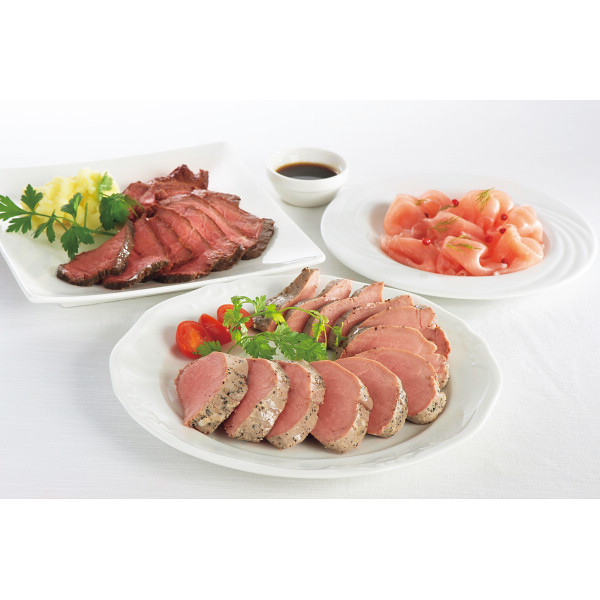 米久　豚ひれ肉のやわらかローストポーク＆ローストビーフ＆生ハムセットのサムネイル画像4