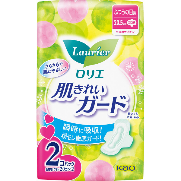ロリエ肌きれいガード昼用　羽つき２０コ入×２のサムネイル画像1