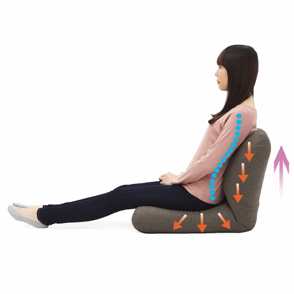産学連携　背中を支える美姿勢座椅子 ブラウンのサムネイル画像4