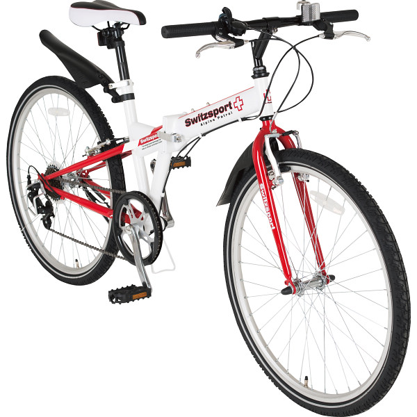 ２６型クロスバイク折畳自転車　ライト付　２台組のサムネイル画像3