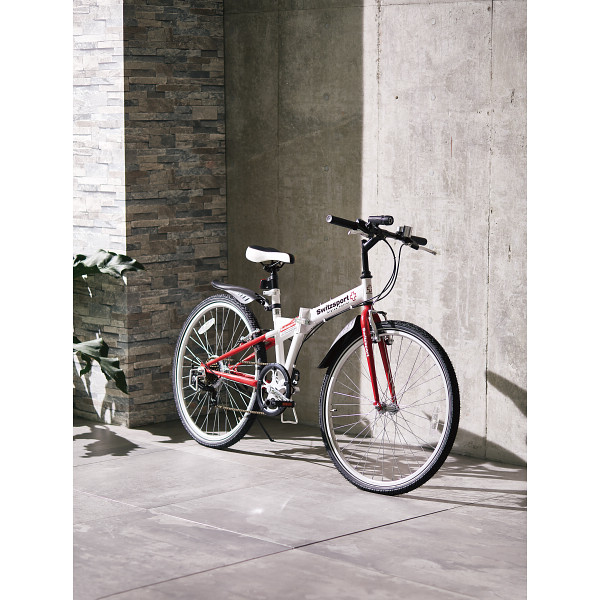 ２６型クロスバイク折畳自転車　ライト付　２台組のサムネイル画像4