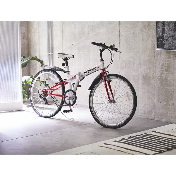 スウィツスポート　２６型クロスバイク折畳自転車　ライト付のサムネイル画像1