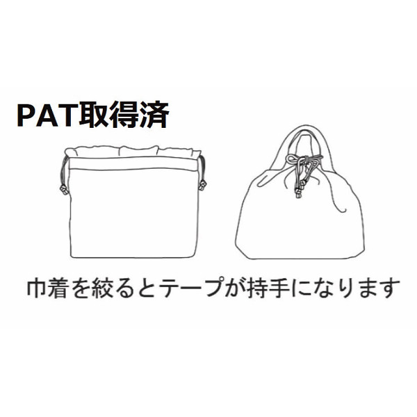 日本製オーガンジーバッグイン巾着５点セットのサムネイル画像1