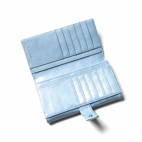イルムス　長財布（カード入れ１２室） ブルーのサムネイル画像1