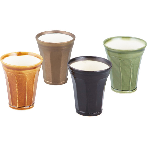 信楽焼　泡うまビアカップ　４個セットの商品画像