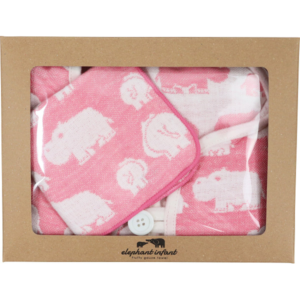 エレファントインファント　スリーパー・ハンカチセット ピンクの商品画像