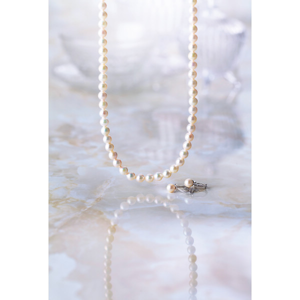 パールパールコウベ　あこや本真珠ネックレス＆イヤリングセット ホワイトのサムネイル画像1