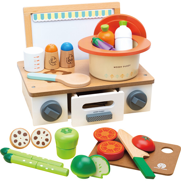 ウッディプッティ キッチンセット おままごとおもちゃ - 知育玩具