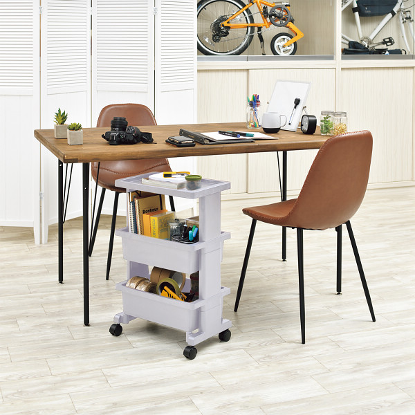 テーブルワゴンミニ ライトグレーのサムネイル画像1