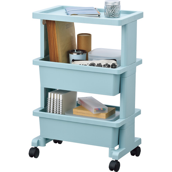 テーブルワゴンミニ ブルーのサムネイル画像1