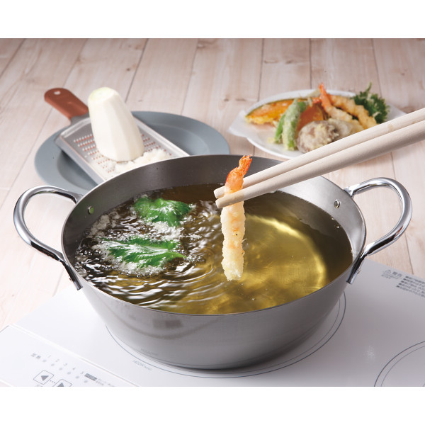 ダンチュウ　鉄天ぷら鍋（２６ｃｍ）＆純銅おろし金のサムネイル画像1