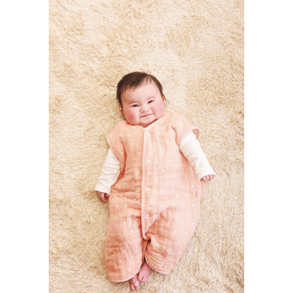 アンジェロラックス　２ＷＡＹ　６重ガーゼスリーパー ペールピンクのサムネイル画像1