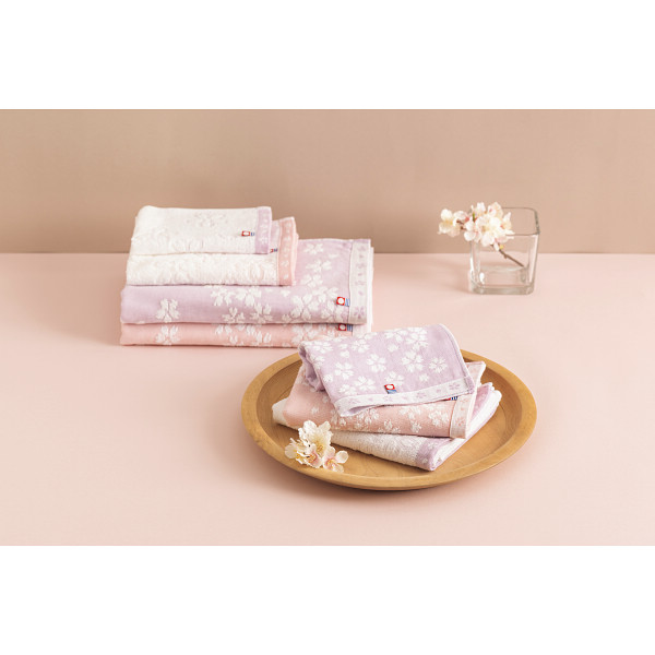 桜おり布　ハンドタオル２枚セット ピンクのサムネイル画像1