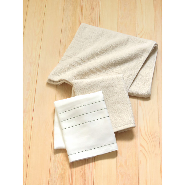 ピュアなオーガニックコットン　バス・フェイスタオルセットのサムネイル画像3