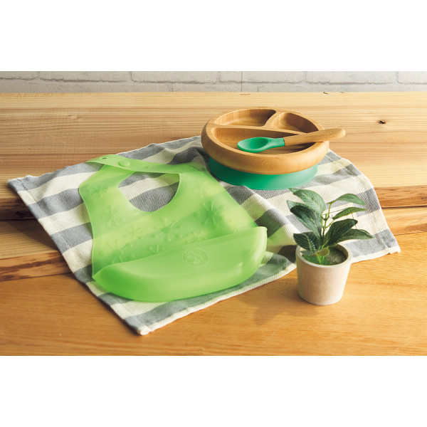 Ａｖａｎｃｈｙ　竹のプレートスプーン＋クリスタルビブ４色セット グリーンのサムネイル画像2