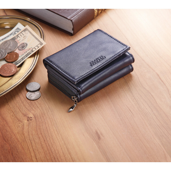 フランコフェラーロ　コンパクト折り財布 ネイビーのサムネイル画像2