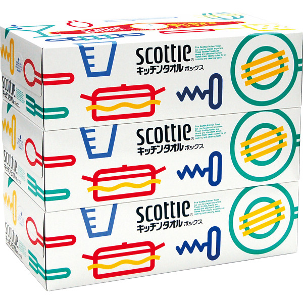 スコッティ　キッチンタオルボックス（３箱）の商品画像
