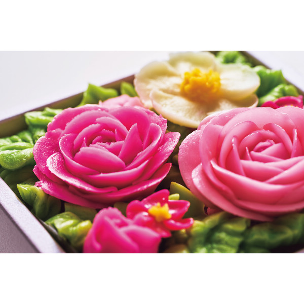 食べられるお花のボックスフラワーケーキミニ（ピーチピンク）のサムネイル画像3