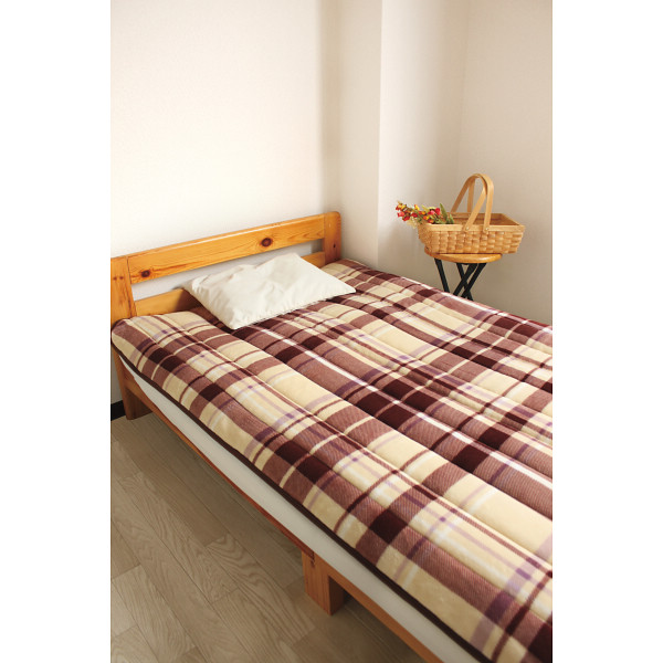 フワーム　あったかフランネル敷パット タータンチェック柄のサムネイル画像1