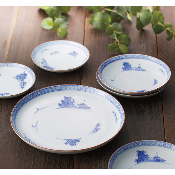 波佐見焼　京山水絵　和合揃のサムネイル画像1